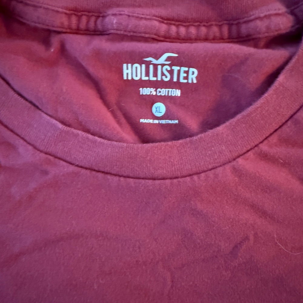 Hollister Maroon Cotton Tee